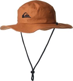 Quiksilver Men's Bushmaster Sun Protection Floppy Visor Bucket Hat (Color: Auburn, size: L)