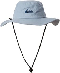 Quiksilver Men's Bushmaster Sun Protection Floppy Visor Bucket Hat (Color: Ashley Blue, size: L)