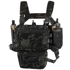 Chest Rig Tactical Chest Rig Molle Modular Micro Fight Chest Rigs With Magazine Pouch For Outdoor Hunting Aisoft (Color: Dark Camo)